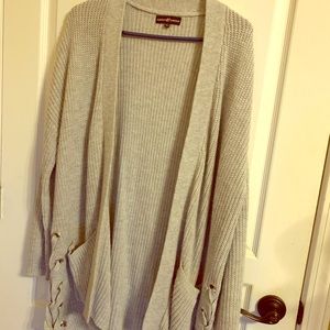 Gray Almost Famous Cardigan with pockets